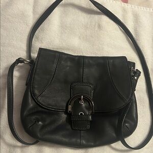 Coach Black Leather Crossbody Bag